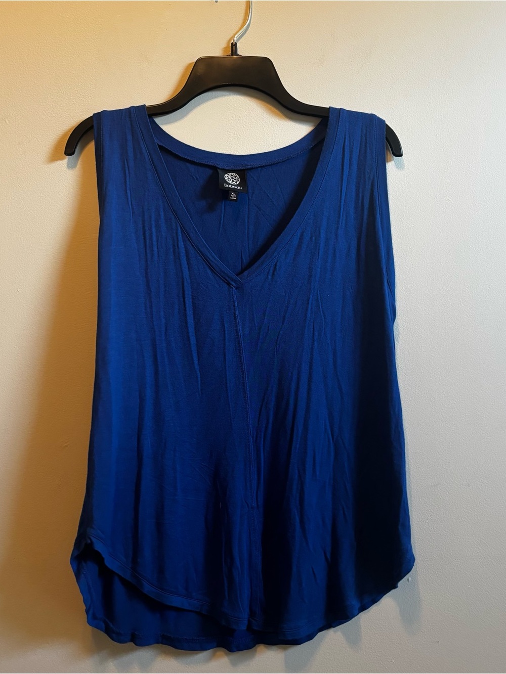 bobeau Royal Blue V-Neck Sleeveless Tank Top